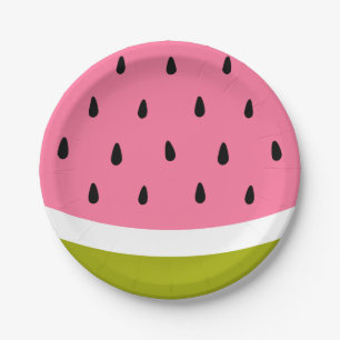 Cute Watermelon Paper Plates