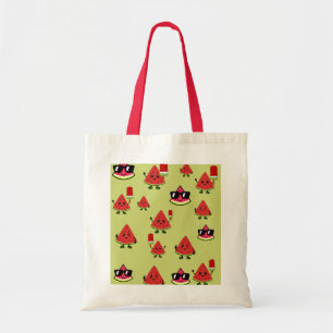 Cute Watermelon Pattern Aesthetic Canvas Tote Bag