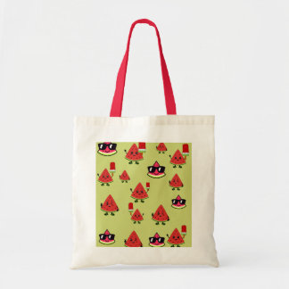Cute Watermelon Pattern Aesthetic Canvas Tote Bag