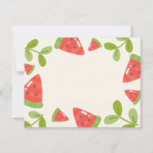 Cute watermelon pattern card