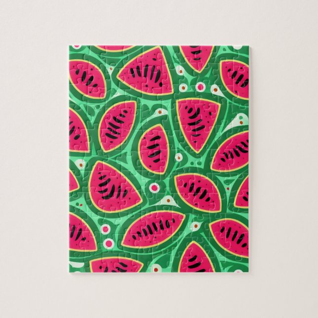 Cute Watermelon Pattern Jigsaw Puzzle (Vertical)
