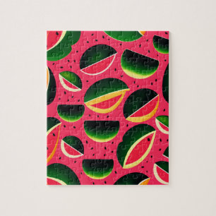 Cute Watermelon Pattern Jigsaw Puzzle