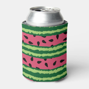 Cute Watermelon Pattern Pink & Green Can Cooler