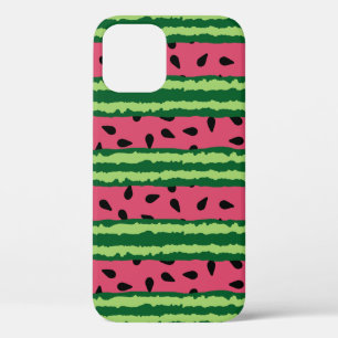 Cute Watermelon Pattern Pink & Green iPhone 12 Pro Case