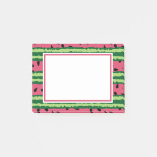 Cute Watermelon Pattern Pink & Green Post-it Notes