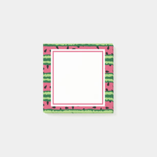 Cute Watermelon Pattern Pink & Green Post-it Notes