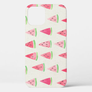 Cute watermelon: seamless watercolor pattern. iPhone 12 case