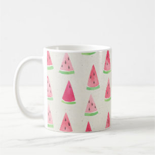 Cute watermelon: seamless watercolor pattern. coffee mug