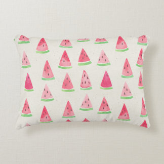 Cute watermelon: seamless watercolor pattern. decorative cushion