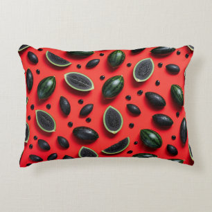 Cute Watermelon Seeds Design Summer Fruit🍉 Decorative Cushion