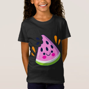 Cute Watermelon Slice Bite Vibrant Summer Vacation T-Shirt