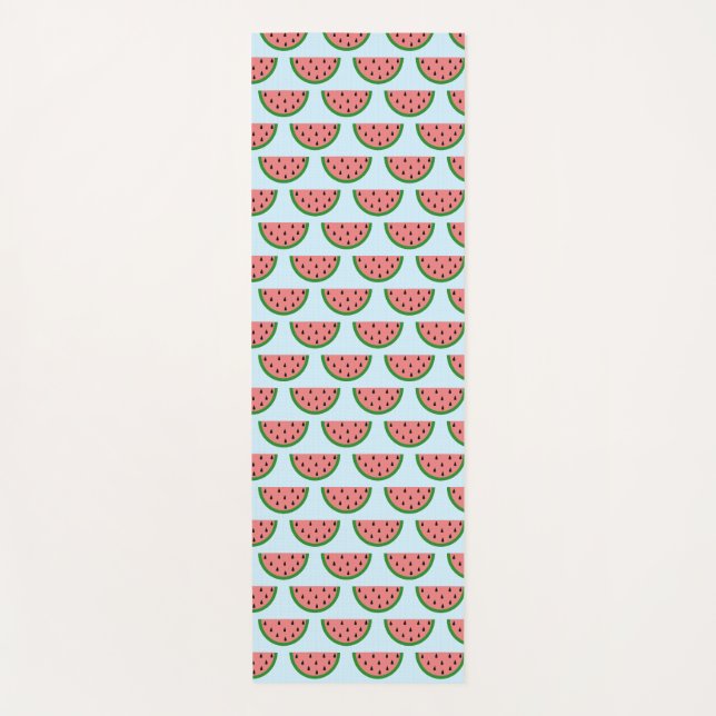 Cute Watermelon Slice Pattern Yoga Mat (Front)