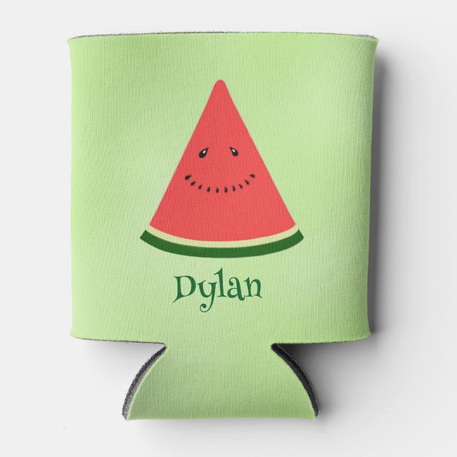 Cute Watermelon Summer Personalised Can Cooler  (Front)