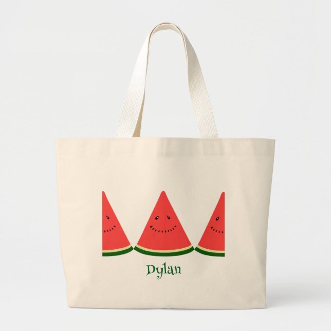 Cute Watermelon Summer Personalised Tote Bag (Front)