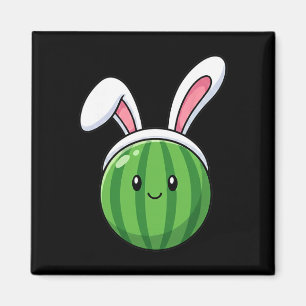 Cute Watermelon With Bunny Ears Easter Fruits Magnet