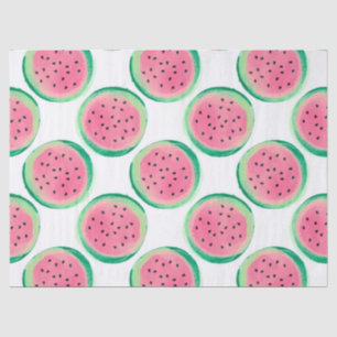 Cute Watermelons on White Decoupage Tissue Paper
