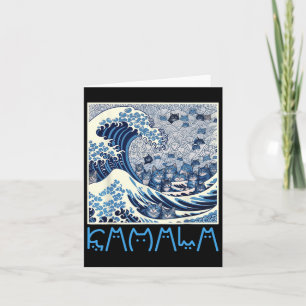 Cute Wave Of Blue Cats For Kamala 1  Card