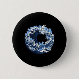 Cute Wave Of Blue Cats For Kamala 2 6 Cm Round Badge