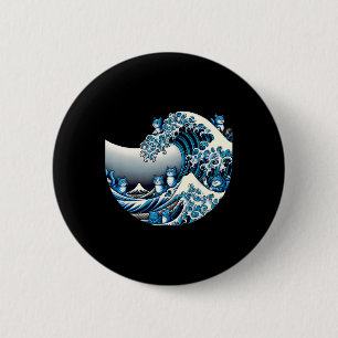 Cute Wave Of Blue Cats For Kamala Funny 1 6 Cm Round Badge