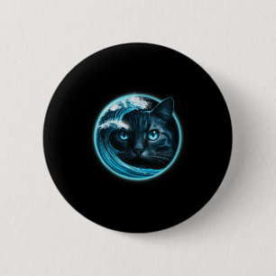 Cute Wave Of Blue Cats For Kamala Funny 6 Cm Round Badge