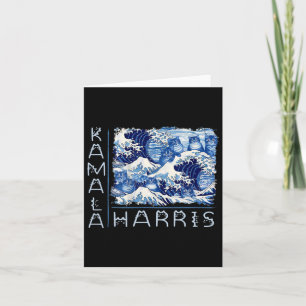 Cute Wave Of Blue Cats For Kamala Harris Funny  Card