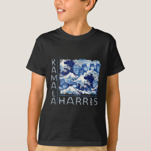 Cute Wave Of Blue Cats For Kamala Harris Funny T-Shirt