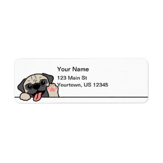 Cute Waving Pug Dog