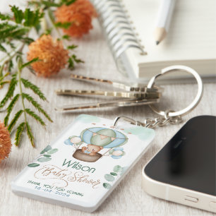 cute we can bearly wait baby shower guest favour key ring