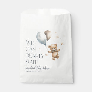 Cute We Can Bearly Wait Boy Baby Shower Favour Bags