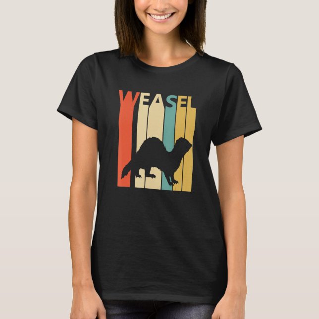 Cute Weasel Animal T-Shirt (Front)