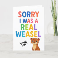 Cute Weasel Sorry apology