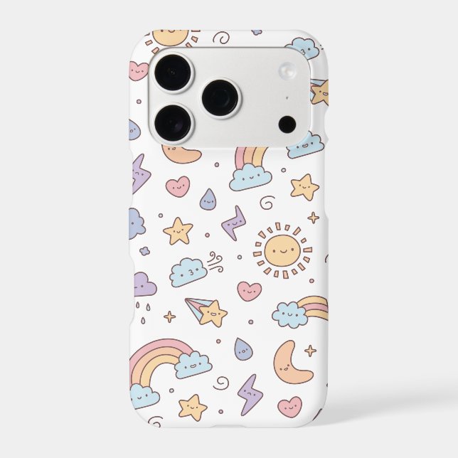 Cute Weather Doodles Pattern (Back)