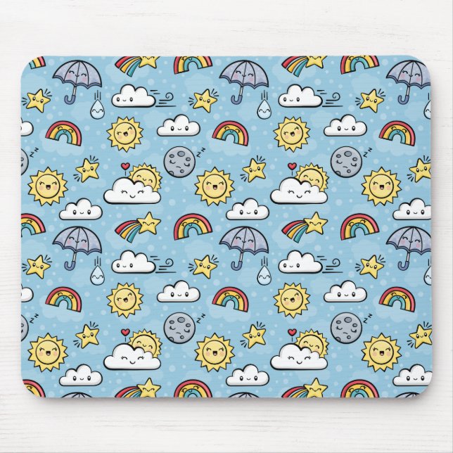 Cute Weather Mouse Mat (Front)