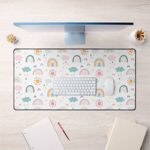 Cute Weather Pattern Desk Mat