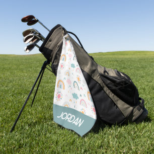 Cute Weather Pattern Golf Towel