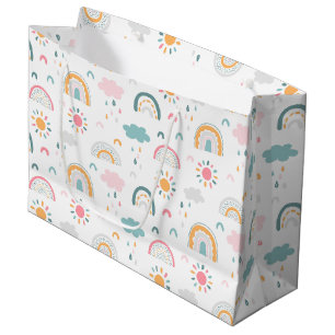 Cute Weather Pattern Large Gift Bag