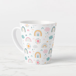 Cute Weather Pattern Latte Mug