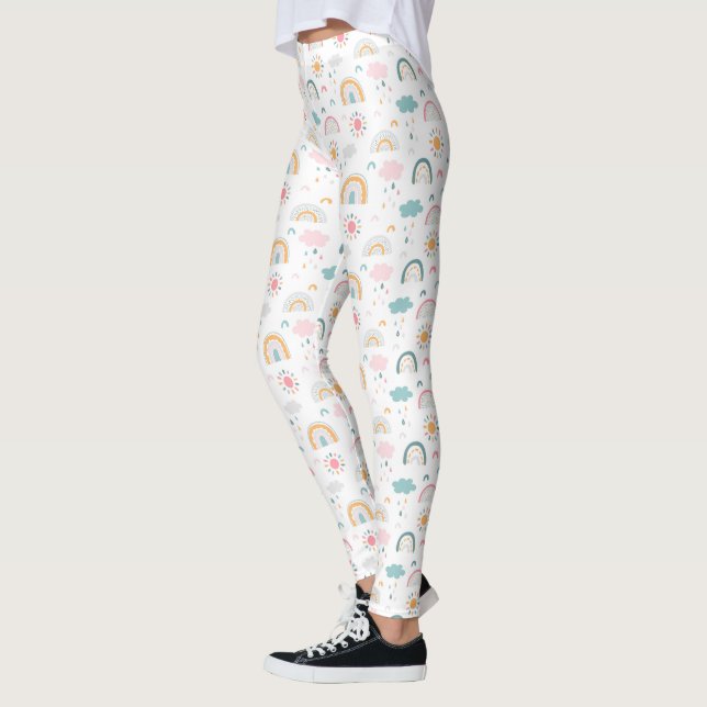 Cute Weather Pattern Leggings (Left)