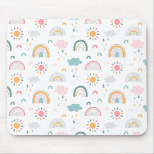Cute Weather Pattern Mouse Mat
