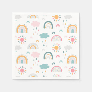 Cute Weather Pattern Napkin