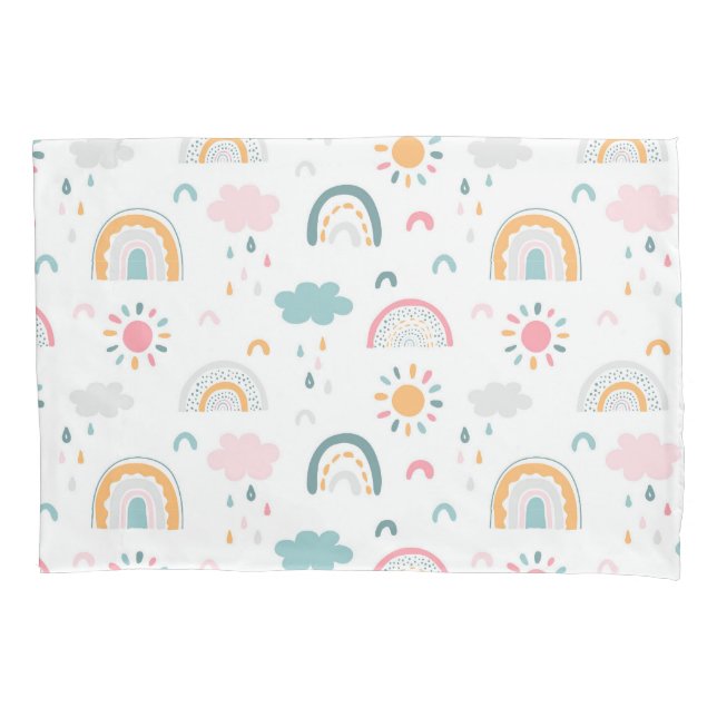 Cute Weather Pattern Pillowcase (Front)