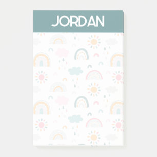 Cute Weather Pattern Post-it Notes