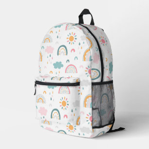 Cute Weather Pattern Printed Backpack