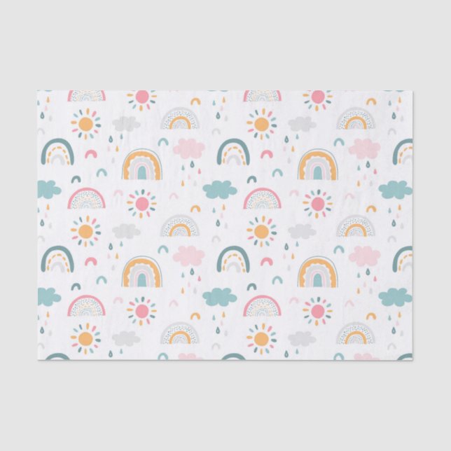 Cute Weather Pattern Tissue Paper (Front)