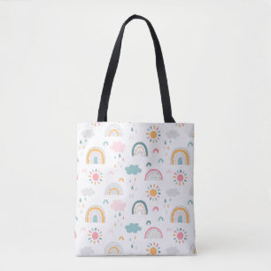 Cute Weather Pattern Tote Bag