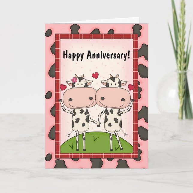 Cute Wedding Anniversary Wishes Card (Front)