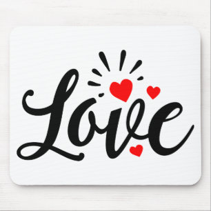 Cute Wedding Bridal Shower Gift Love Hearts Mouse Mat