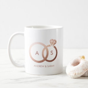 Cute Wedding Coffee Mug With Wedding Rings