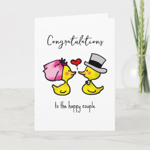 cute wedding congratulations  card
