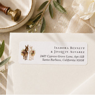 Cute Wedding Donkeys   Return Address